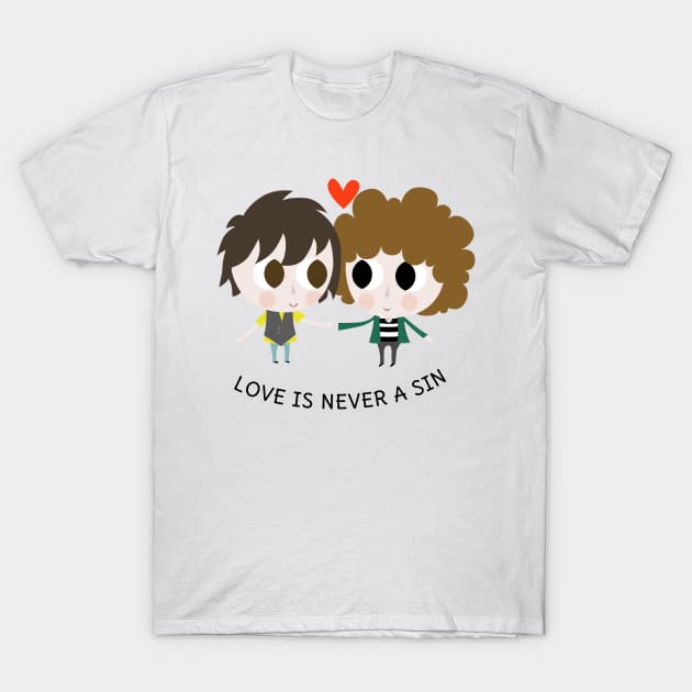 love is not a sin T-Shirt by maybeeloise